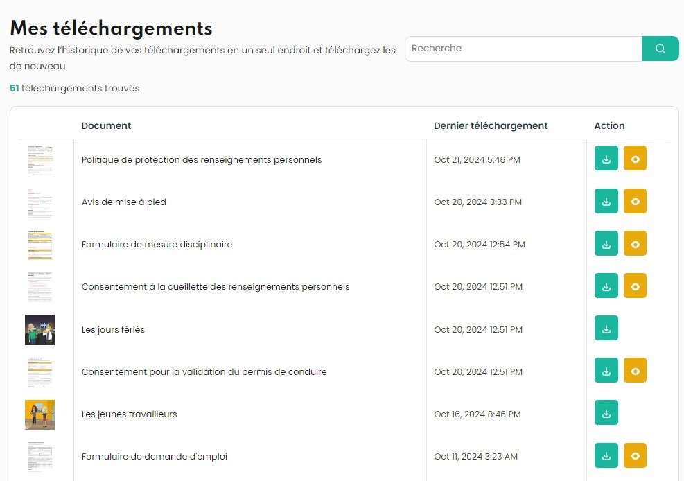 Comment télécharger nos outils RH