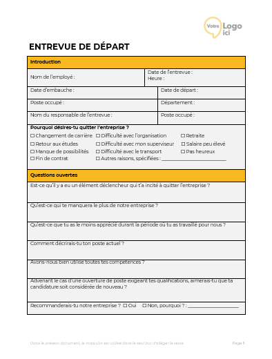 Transformez chaque départ en opportunité d’amélioration ! Téléchargez notre guide d’entrevue de départ dès maintenant.
